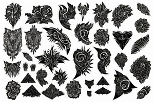 Blackwork fractal tattoo idea