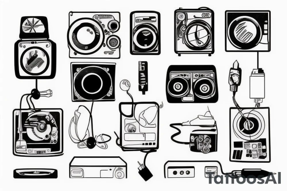 electronics tattoo idea
