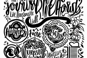 hourglass with the words live a little tattoo idea