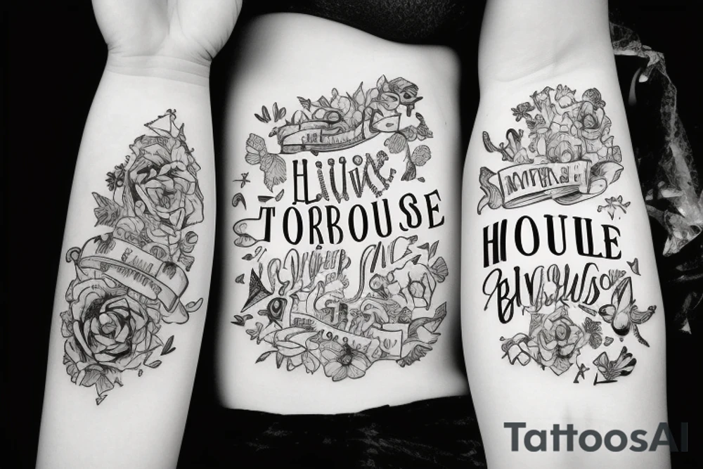 hourglass with the words live a little tattoo idea