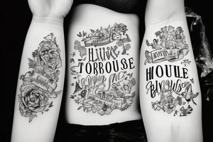 hourglass with the words live a little tattoo idea