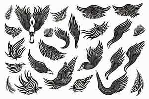 swan in minimalistic design tattoo idea
