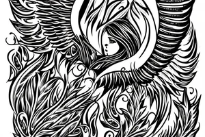 Crown and angel wings. Under corwn and between wings text "Born to be first" and under text "since sep 18" tattoo idea