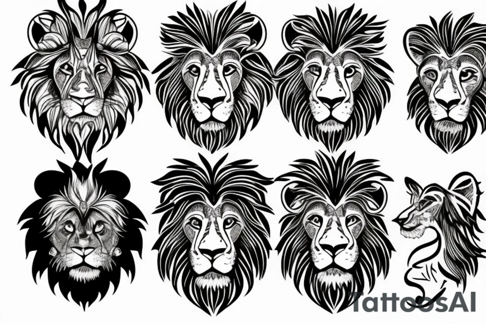 A small lion tattoo idea