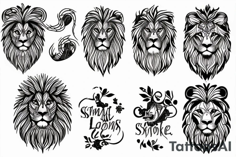 A small lion tattoo idea