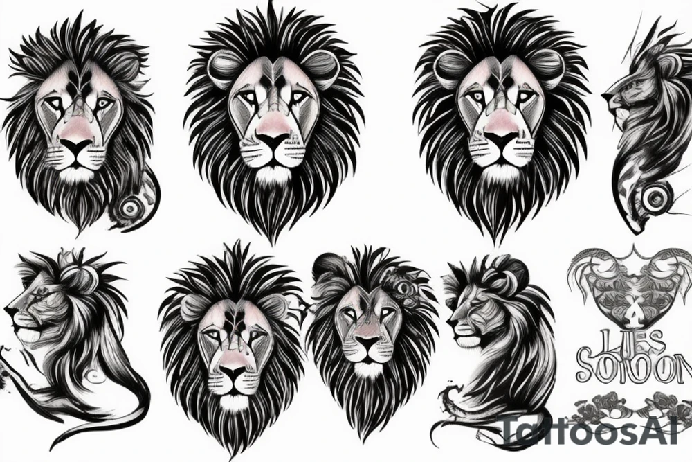 A small lion tattoo idea