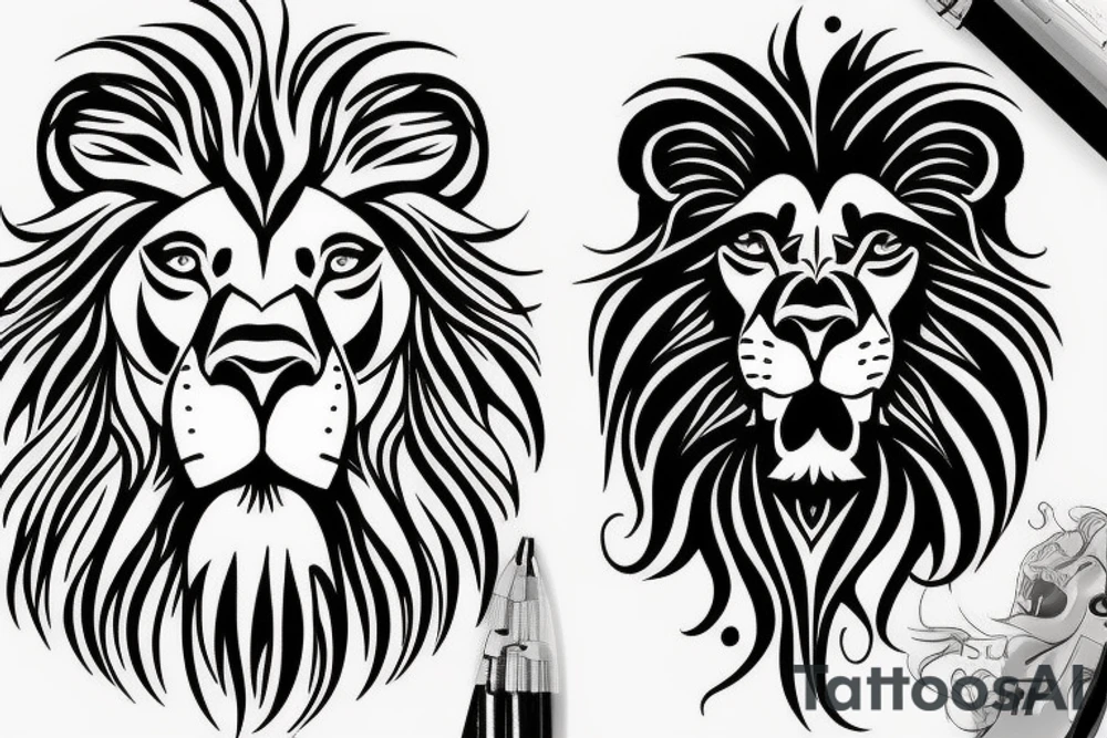 A small lion tattoo idea