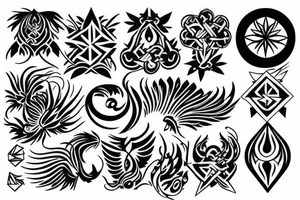 phoenix ornamental tattoo idea