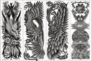 phoenix ornamental tattoo idea