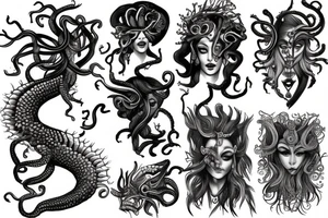 Medusa animal tattoo idea