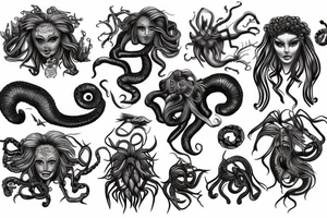 Medusa animal tattoo idea