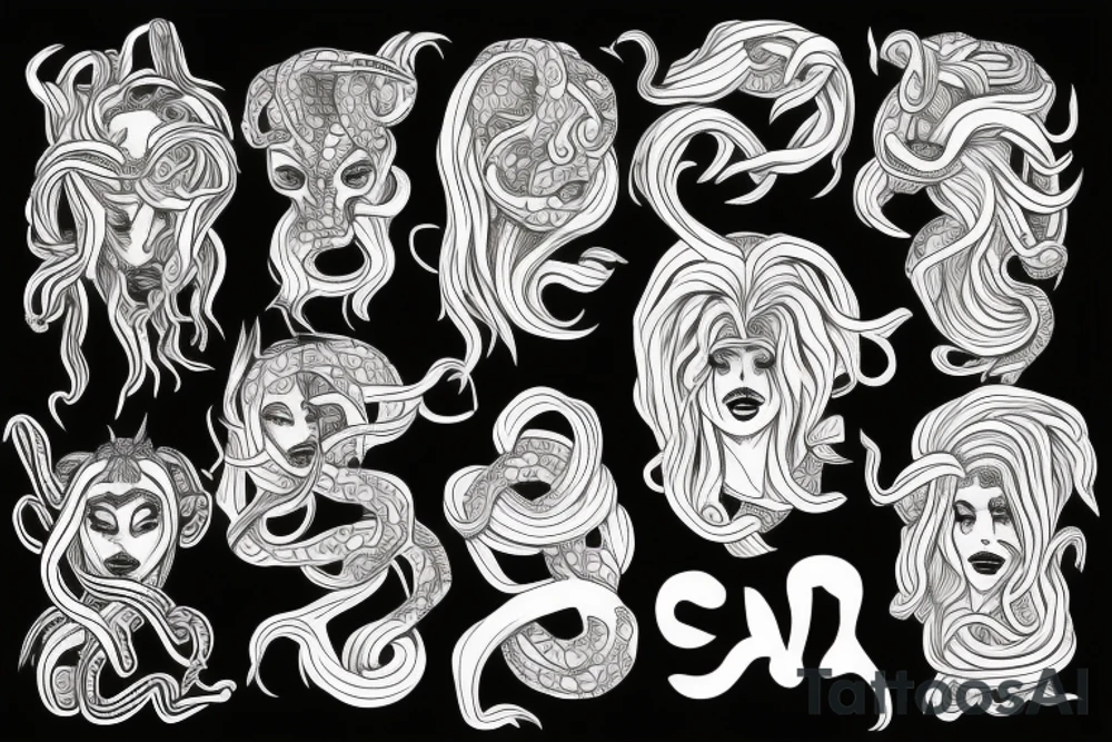 Medusa animal tattoo idea
