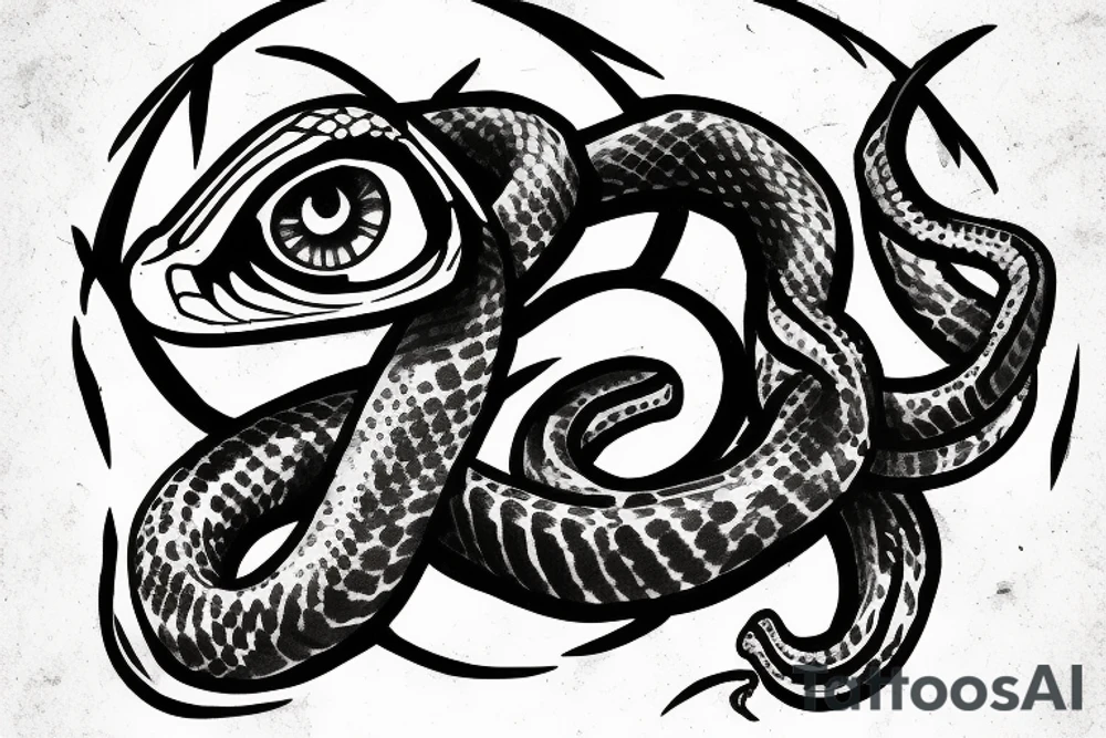 snake with sharingan tattoo idea