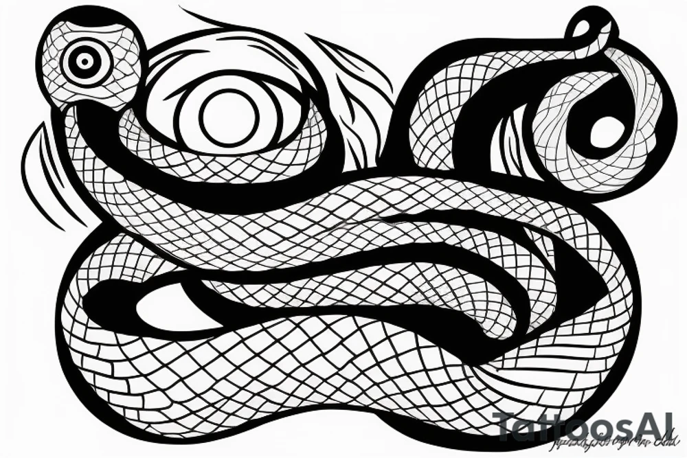 snake with sharingan tattoo idea