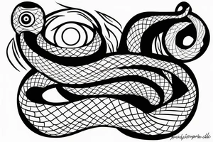 snake with sharingan tattoo idea