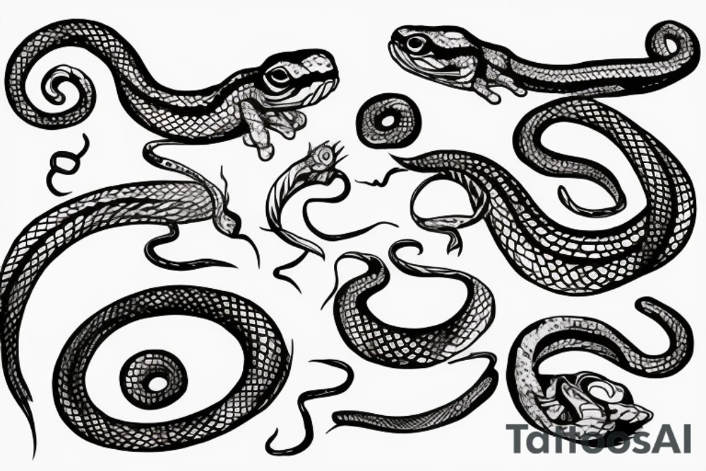 snake with scorpio tattoo idea
