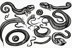 snake with scorpio tattoo idea