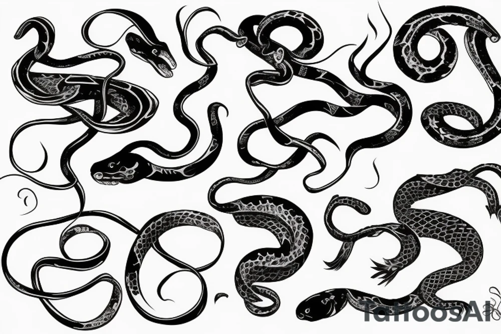 snake with scorpio tattoo idea