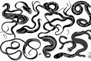 snake with scorpio tattoo idea