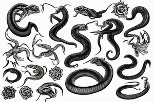 snake with scorpio tattoo idea