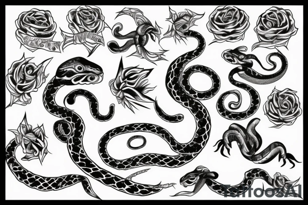 snake with scorpio tattoo idea