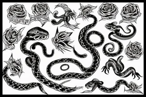 snake with scorpio tattoo idea