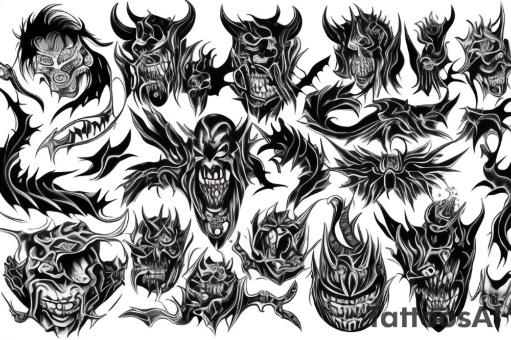 demon from hell tattoo idea
