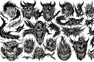 demon from hell tattoo idea