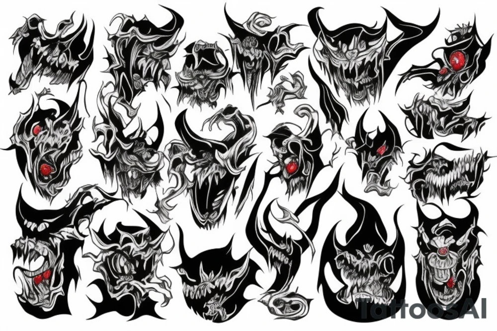 demon from hell tattoo idea