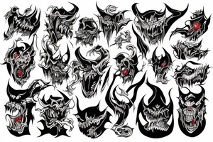 demon from hell tattoo idea