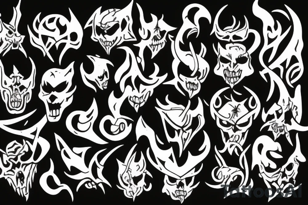 demon from hell tattoo idea