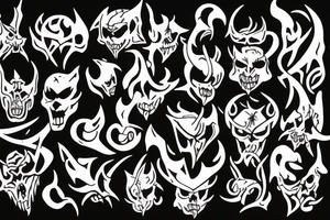 demon from hell tattoo idea