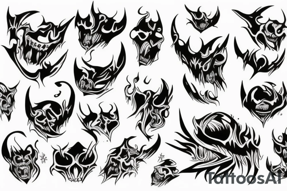 demon from hell tattoo idea