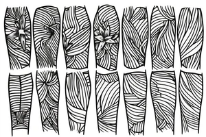 Lilies, lines tattoo idea