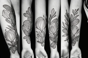 Floral string tattoo idea