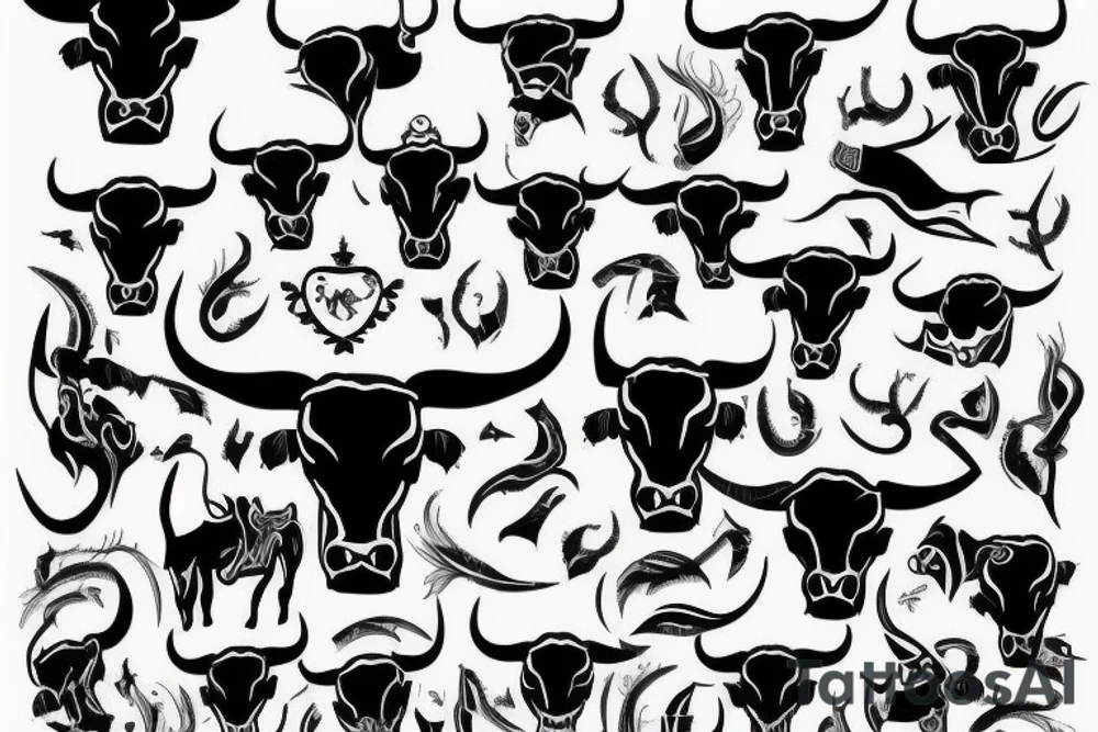 spanish bull tattoo idea