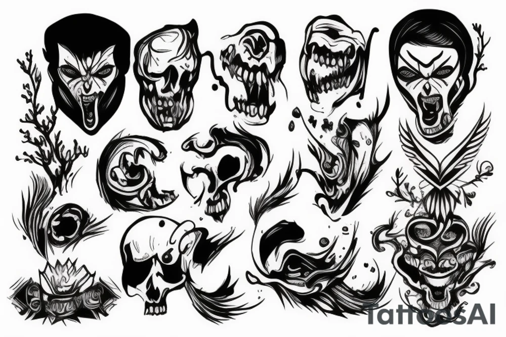 Anger and hatred tattoo idea