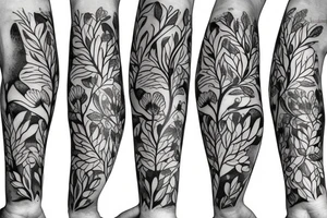 Floral and tree design for vertical placement, inside forearm. tattoo idea