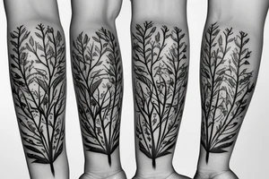 Floral and tree design for vertical placement, inside forearm. tattoo idea