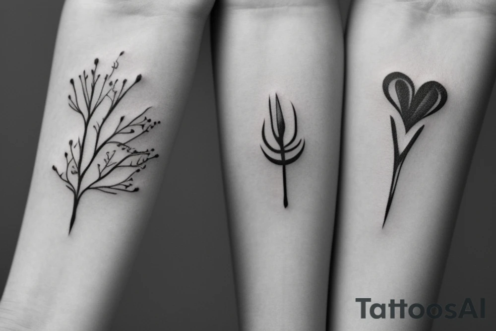 simple white ink tattoo in remembrance of a loved one who loved nature. tattoo idea