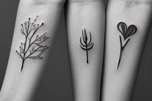 simple white ink tattoo in remembrance of a loved one who loved nature. tattoo idea