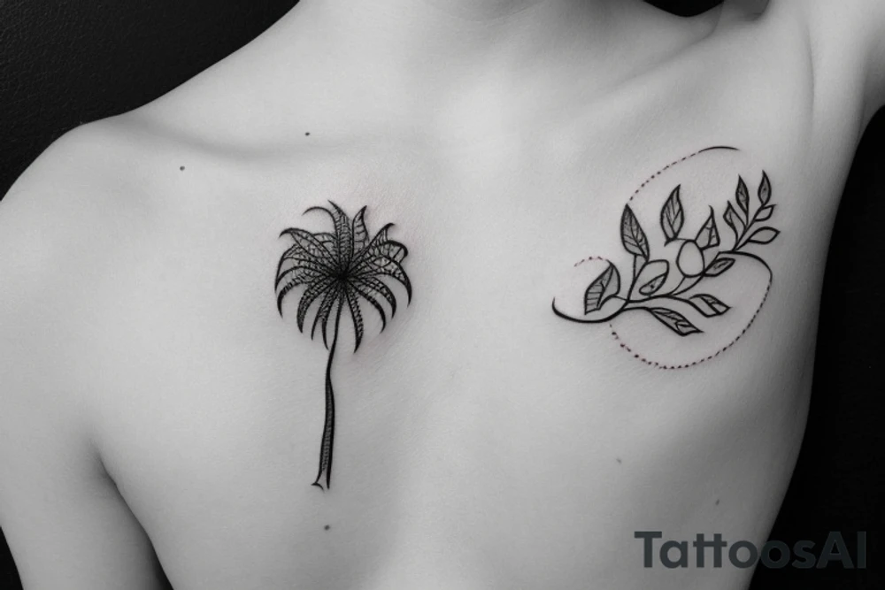simple white ink tattoo in remembrance of a loved one who loved nature. tattoo idea