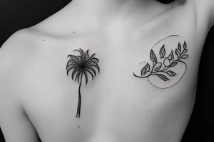 simple white ink tattoo in remembrance of a loved one who loved nature. tattoo idea