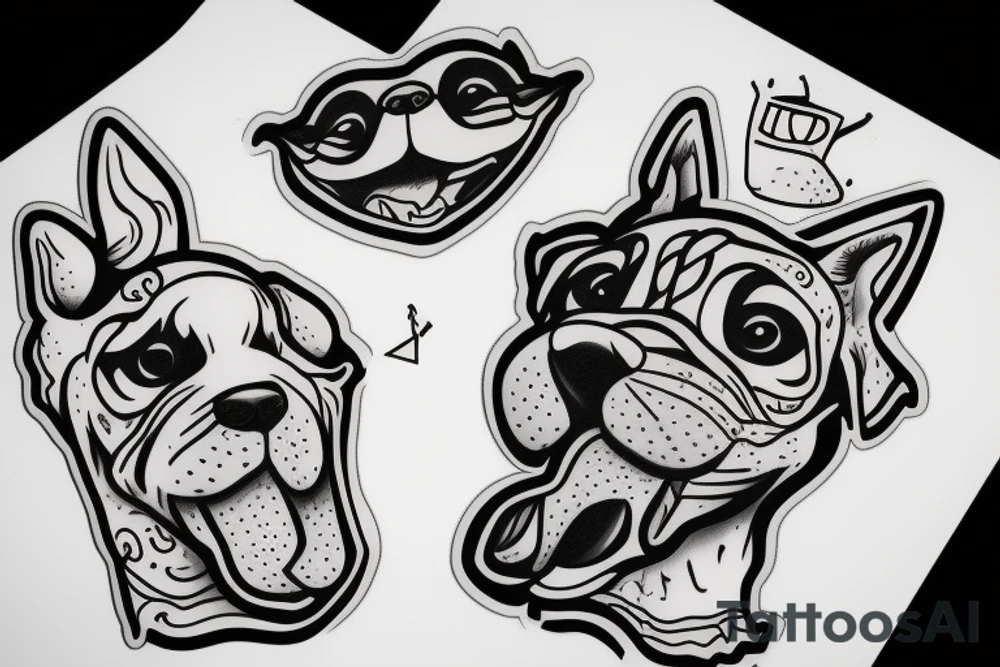 Rubber dog tattoo idea