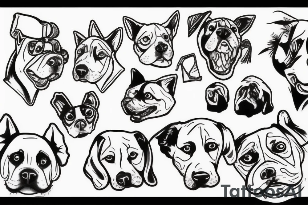 Rubber dog tattoo idea