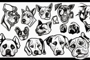 Rubber dog tattoo idea