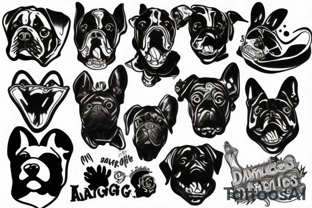 Dangerous Rubber dog tattoo idea