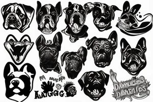 Dangerous Rubber dog tattoo idea