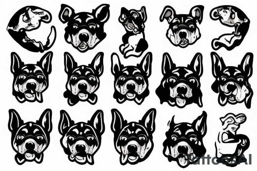 Dangerous Rubber dog tattoo idea