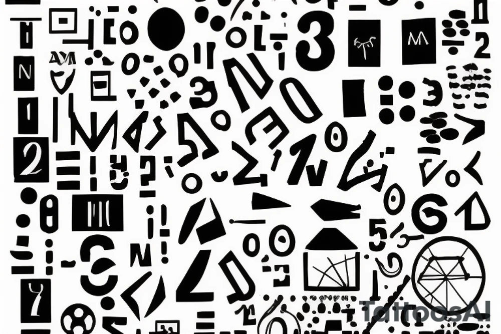 03-23, could be numbers or lines and dots or a Roman numeral tattoo idea